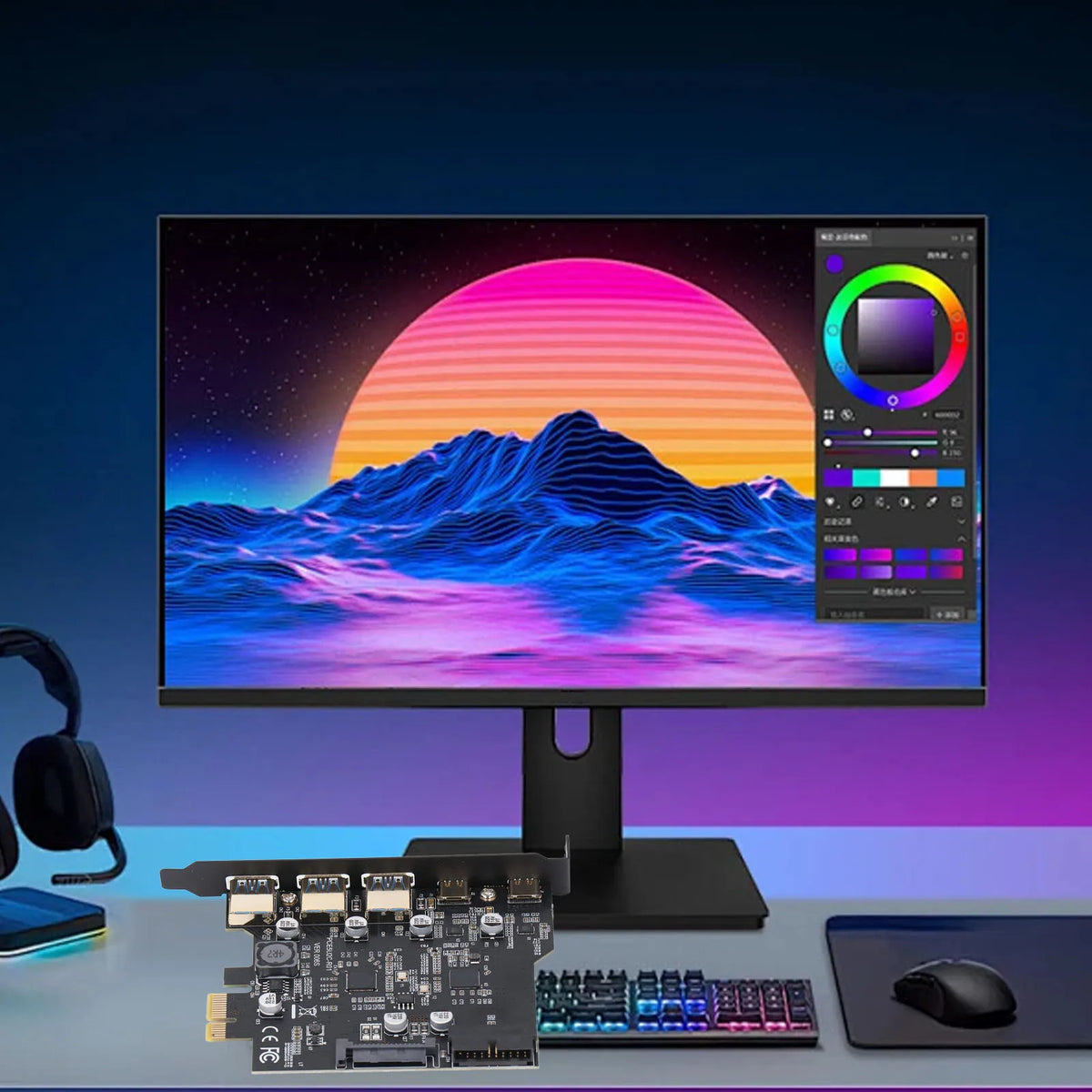 PCIe USB 3 2 Card C Easy Installation Expansion 5 Port Desktop Windows Zpaxo