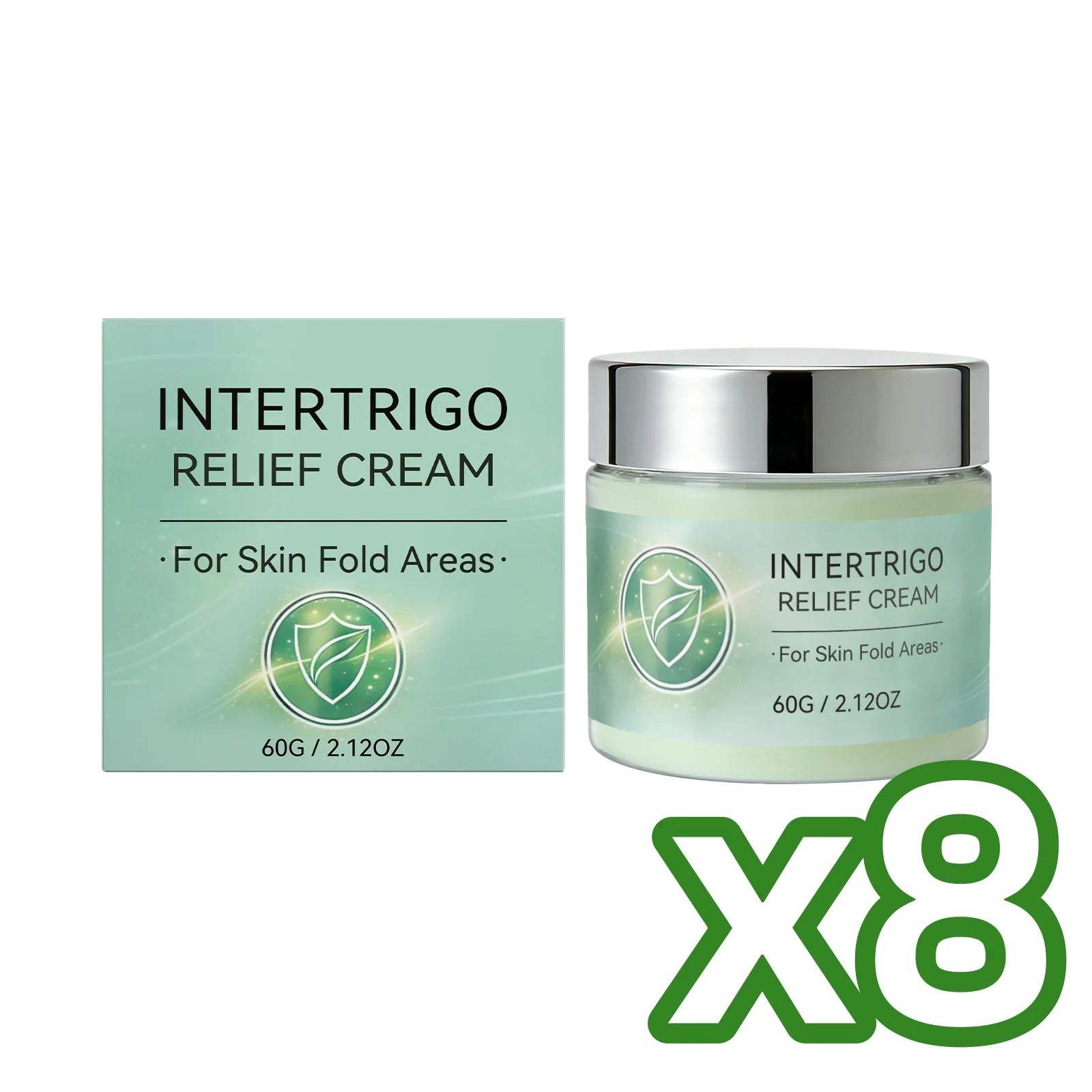 Intertrigo Relief Cream – Skin Fold Care & Anti-Chafing Treatment Skin Fold Cream Zpaxo 60g Boxed x 8