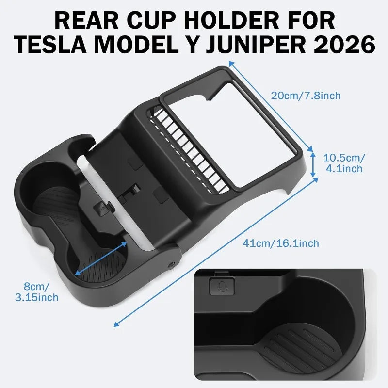 Tesla Model 3/Y Juniper Rear Cup Holder & Storage Box 2025