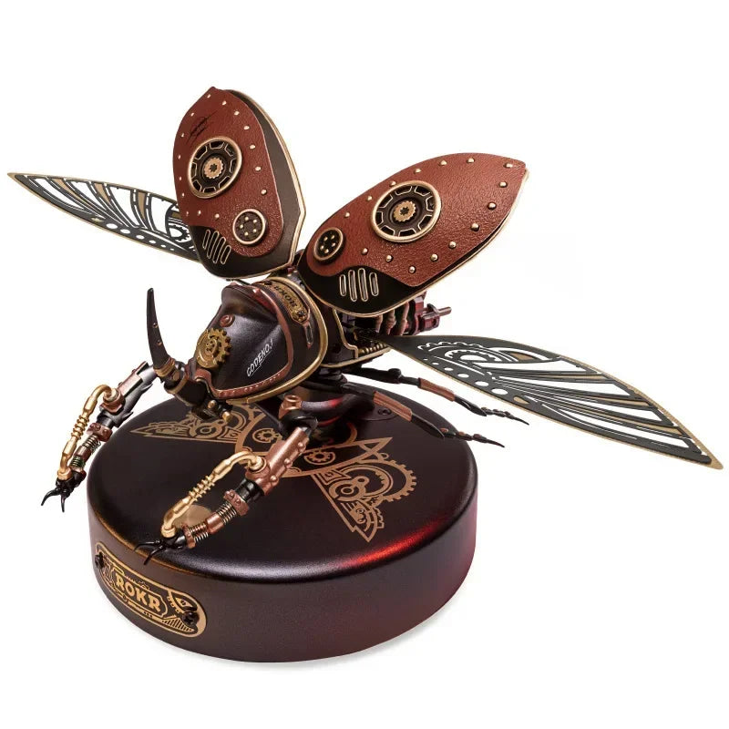 Rokr Storm Beetle MI03 Steampunk Mecha Model Kit | Electric