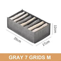 Foldable Underwear Storage Box Translucent Foldable Panty Drawer Organizer Bra Organizer Breathable Mesh Bag For Wardrobe Zpaxo grey 7 girds M