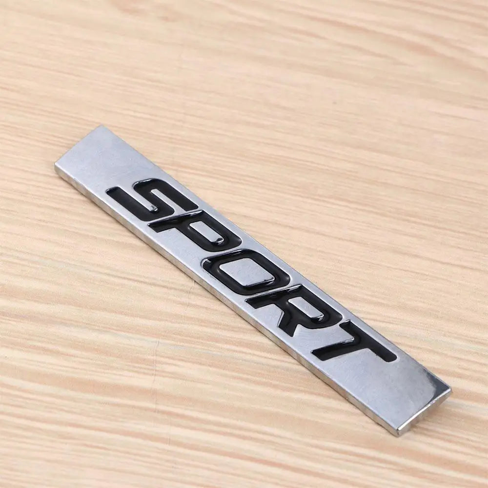 Black Red Metal Badge Square Bar Zinc Alloy Car Styling Decal Emblem Zpaxo