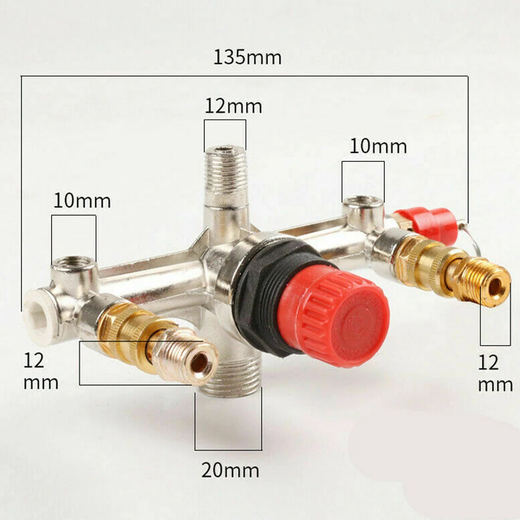 Air Compressor Parts 90-120PSI Pressure Switch Manifold Regulator Gauges 220-380V Aluminum Air Compressor Pressure Switch Contro Zpaxo