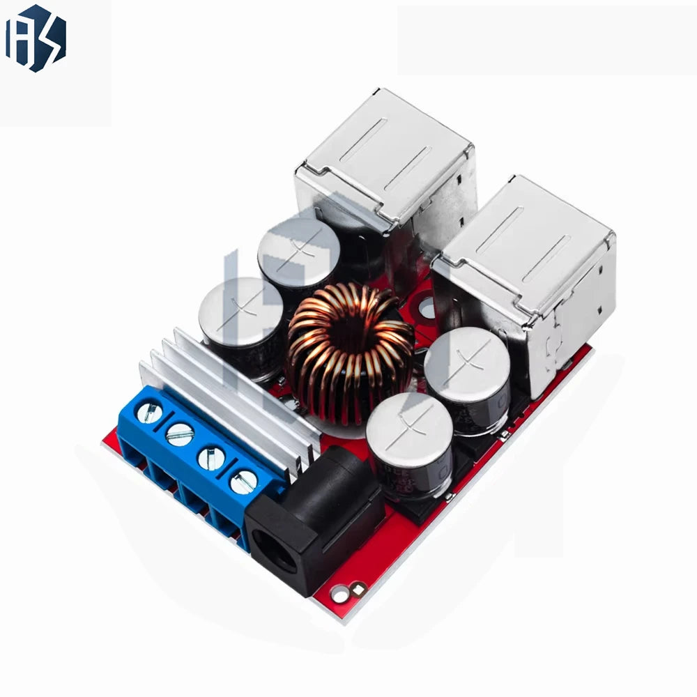 BAISHUN DC-DC Vehicle Charging Board (1PCS): 8V-35V Input to 5V 8A Output – 4 USB Ports Step-Down Power Module Zpaxo