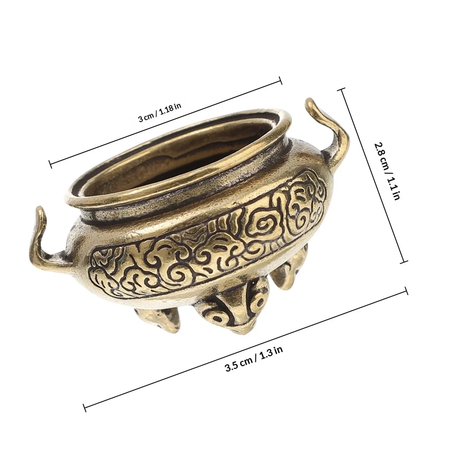 Creative Brass Incense Burner Home Censer Holder Desktop Ornament