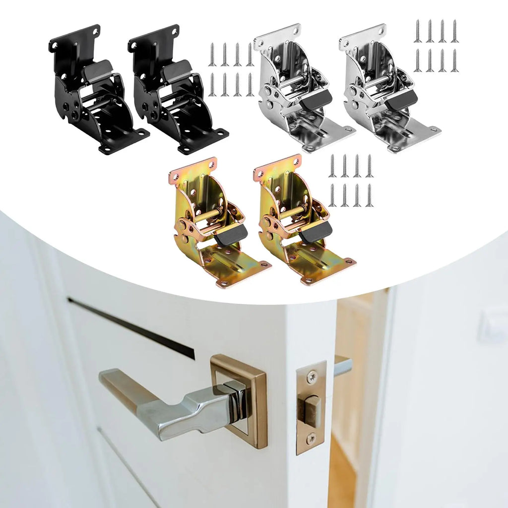 2x Furniture Leg Hinges Folding Accessory 0-90-180 Degree Simple Assembly Multifunctional Lock Extension Support Self Locking Zpaxo
