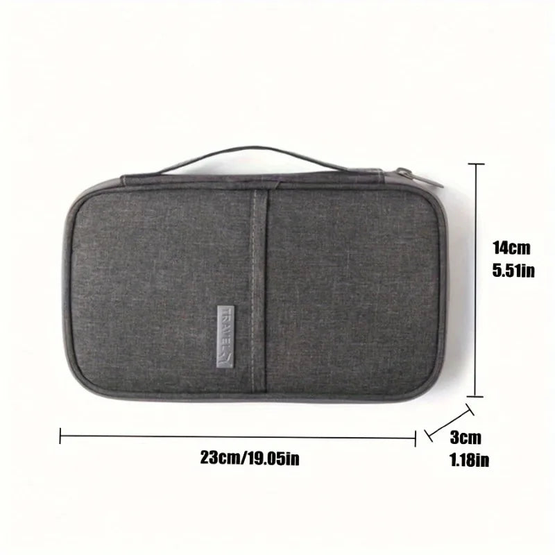 Lightweight Travel Document Bag Portable Passport Organizer Airplane