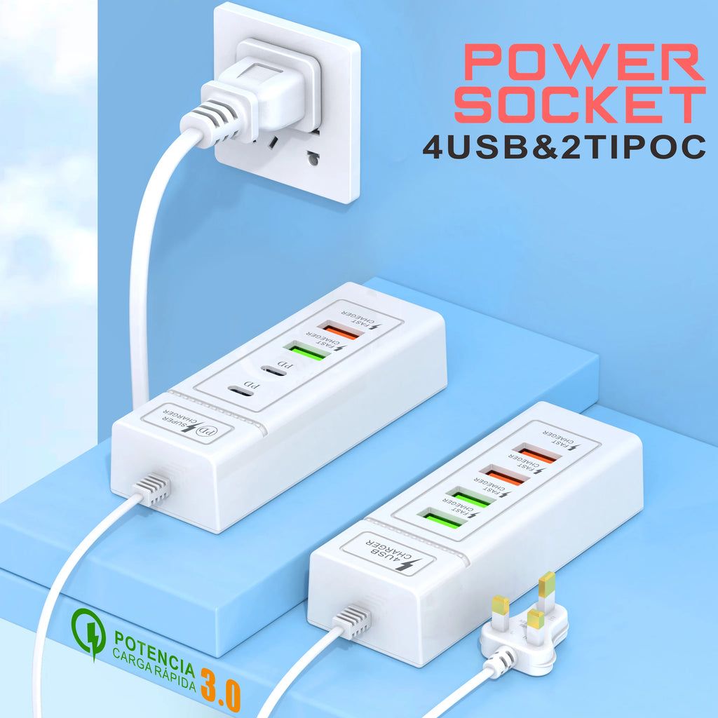 Maerknon 4-Port USB PD Wall Charger 3.1A – Fast Charging EU/US USB Wall Charger Zpaxo