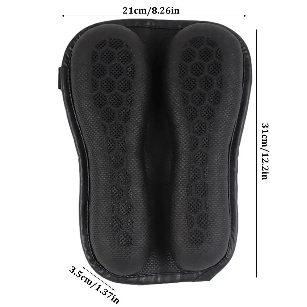 Motorcycle Gel Seat Cushion 3D Honeycomb Structure Shock Breathable Motorcycle Gel Seat Pad Gel Foldable Cushion For Seat Zpaxo Black