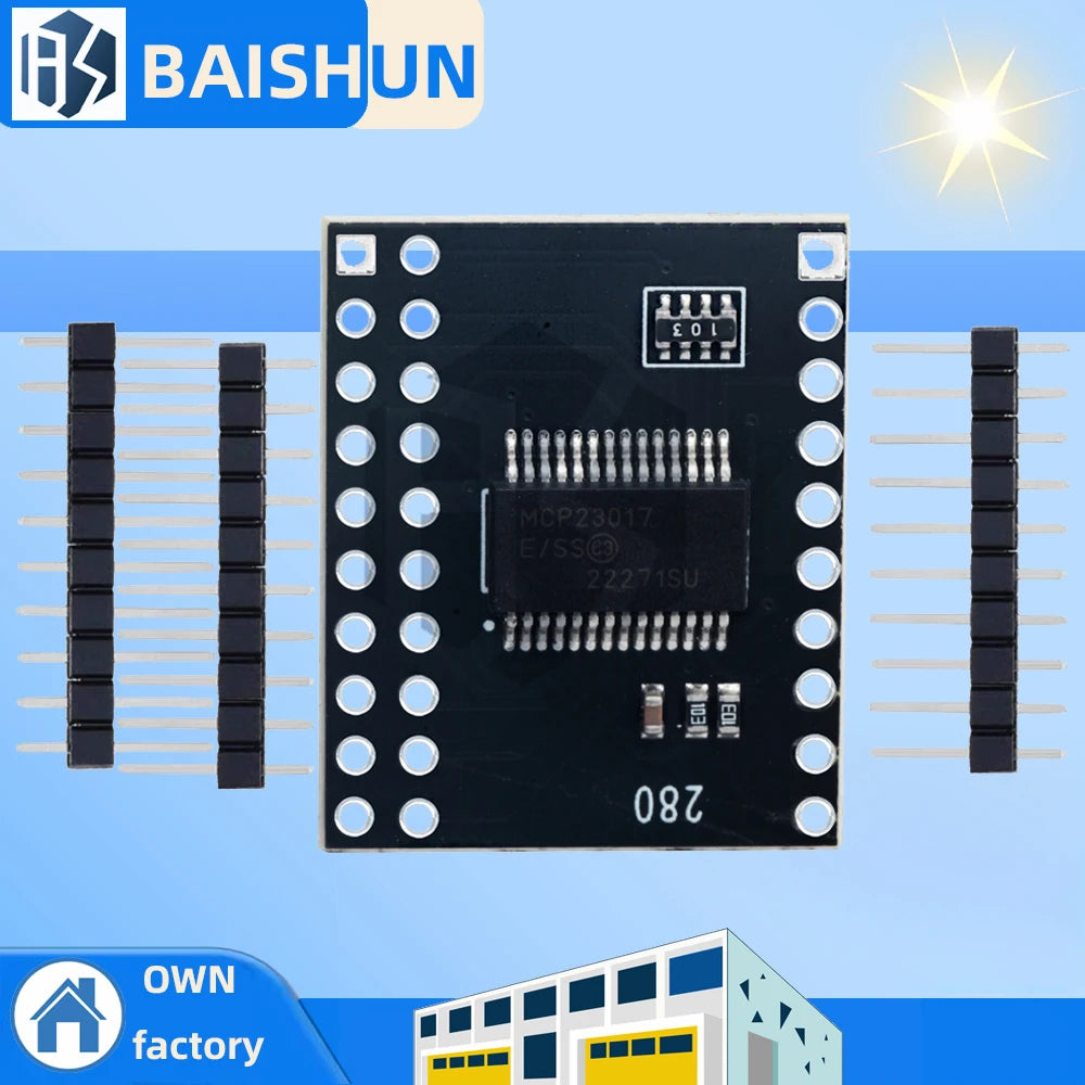 MCP23017 Serial Interface Module IIC I2C SPI MCP23S17 Bidirectional Zpaxo MCP23017 10pcs