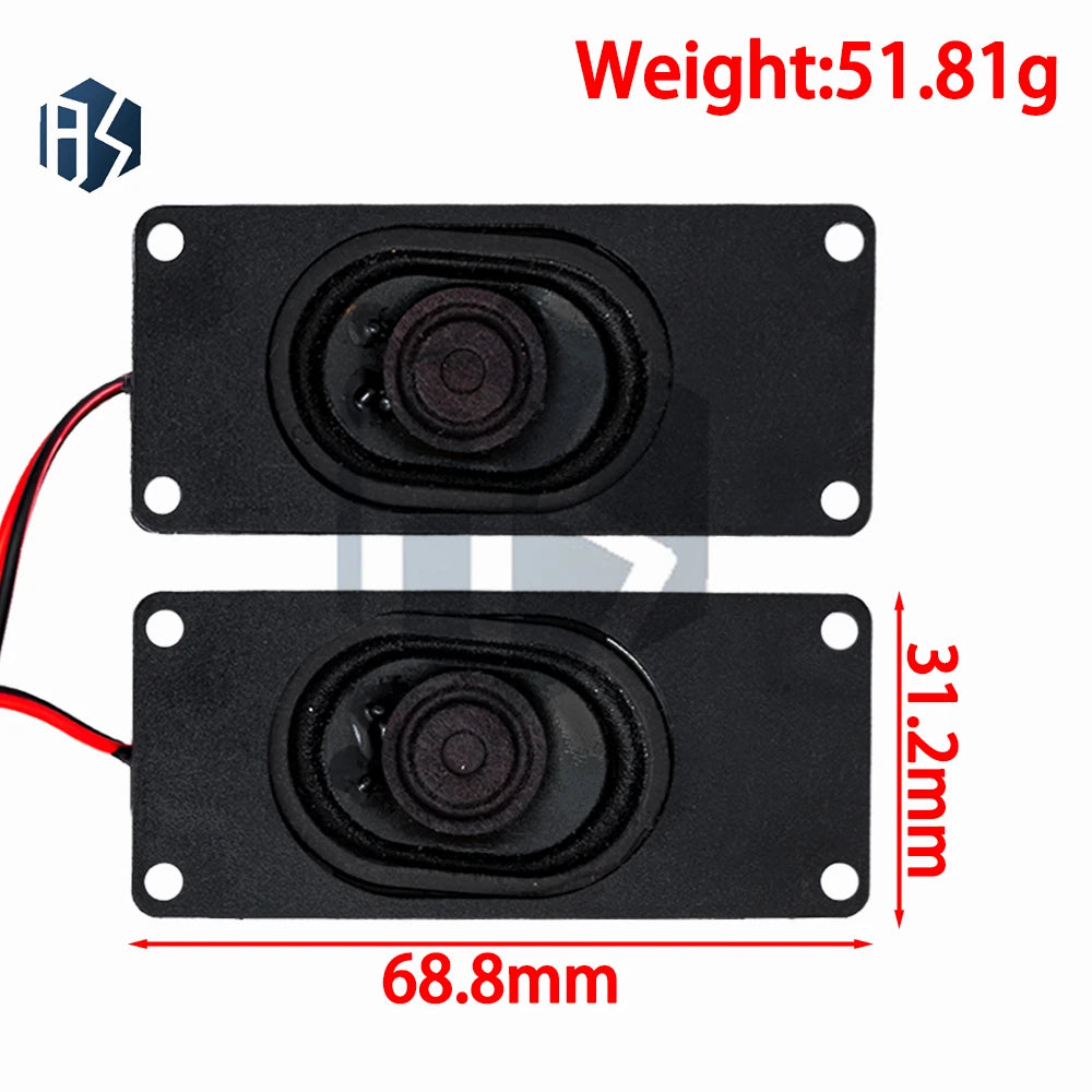 1pair 3070 Series 4 8 3W Rectangular Loudspeaker Portable Audio Zpaxo