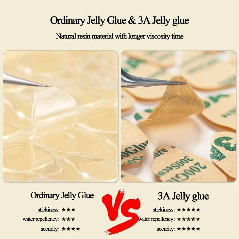 Double Side Nail Jelly Glue Wearable False Art Adhesive Tape Stickers