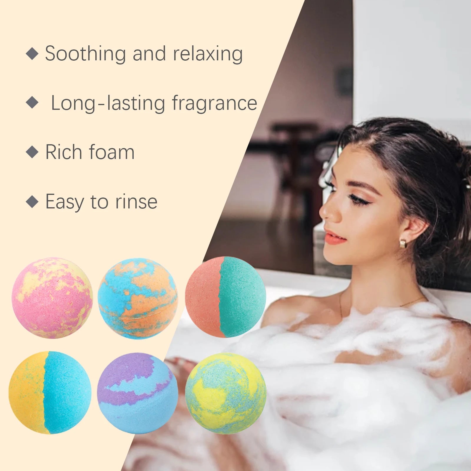 Floral Bath Bomb Set - Gentle Cleansing & Moisturizing, Long-Lasting Fragrance, Luxurious & Comfortable Bath Experience Zpaxo