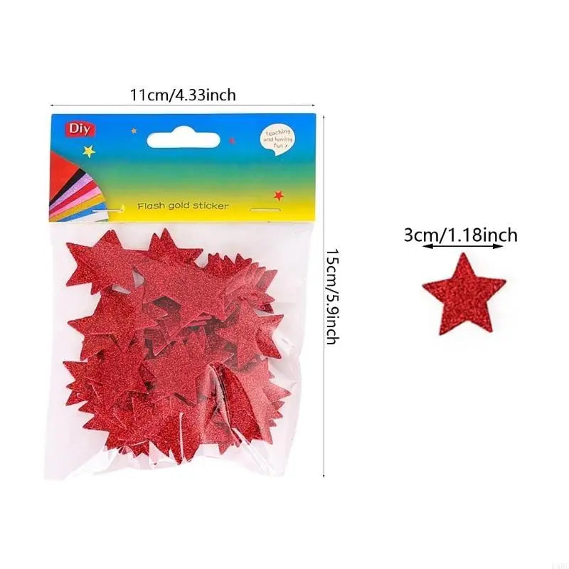 Sparkling Sticker Star Glittered Adhesive Card Making Scrapbooking