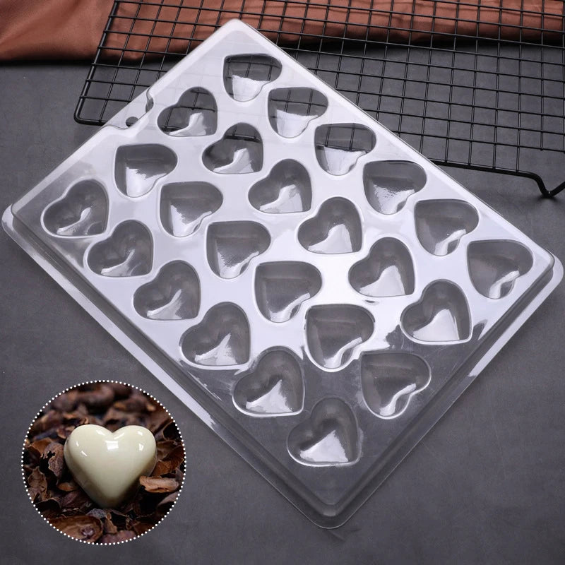 1Pc Transparent PET Chocolate Mold Jelly Candy Love Square Round Flower Creative Kitchen Dessert Pastry DIY Baking Tool Zpaxo