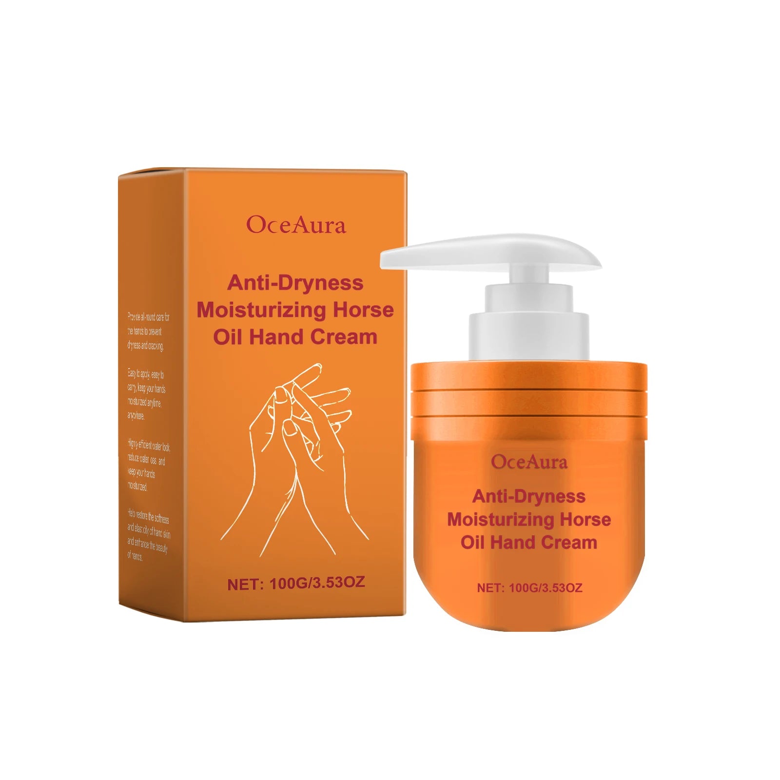 OceAura Horse Oil Hand Cream – Moisturizing Anti-Crack 100g Horse Oil Hand Cream Zpaxo 100g Boxed