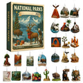 Christmas Countdown Calendar 24 Days National Parks Acrylic Ornaments