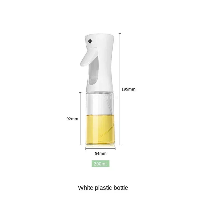 1PCS Black Transparent Kitchen Oil Bottle Cooking Oil Spray Olive Oil Bottle Fitness Barbecue Spray Oil Dispenser Household Zpaxo white 200ML