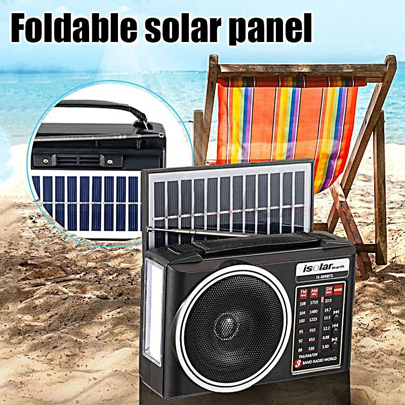 Portable FM AM SW Radio Solar Charging Multi Band Emergency Radios