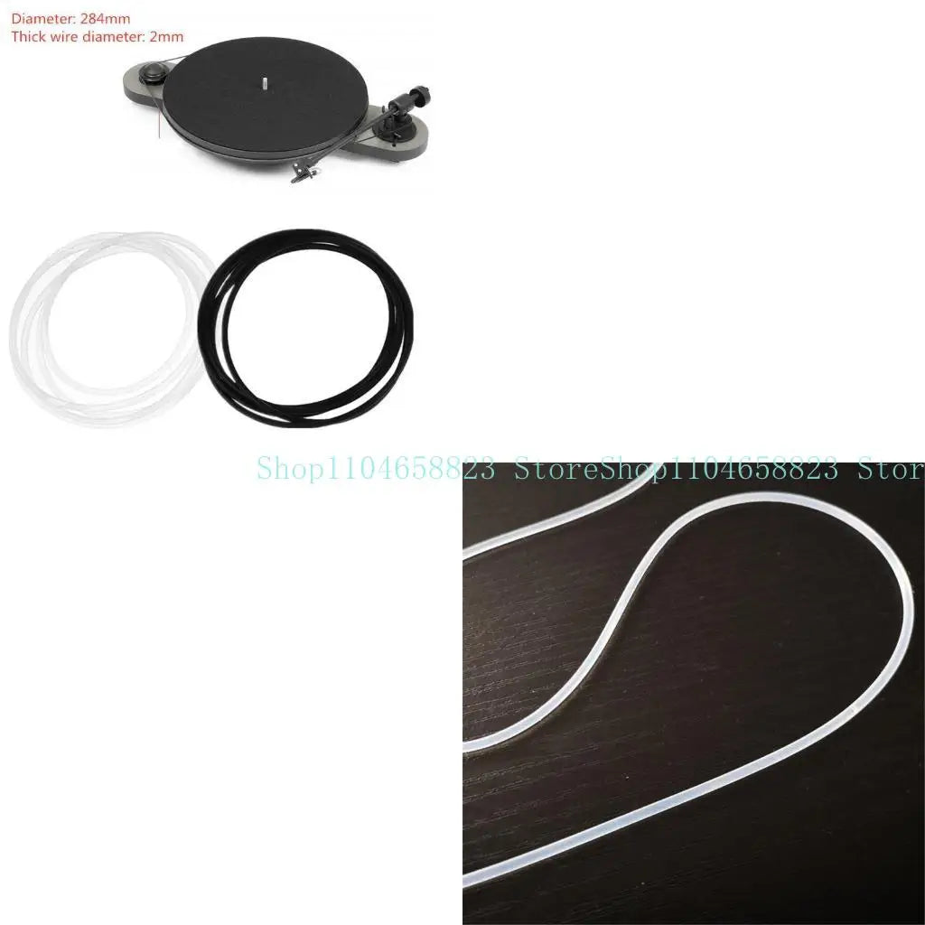 28.4cm Round Section Drive Flat Belts Rubber DVD Cassette Tape Recorder Turntable Strap Belt Cassette Tape Accessories Zpaxo