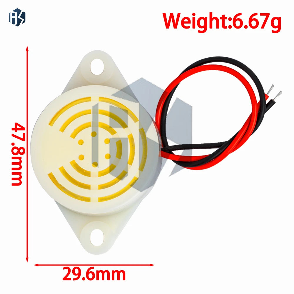 95dB Loud DC Active Buzzer Module (SFM-27): 3-24V Alarm Beeper Compatible for Arduino/MCU/PCB Zpaxo