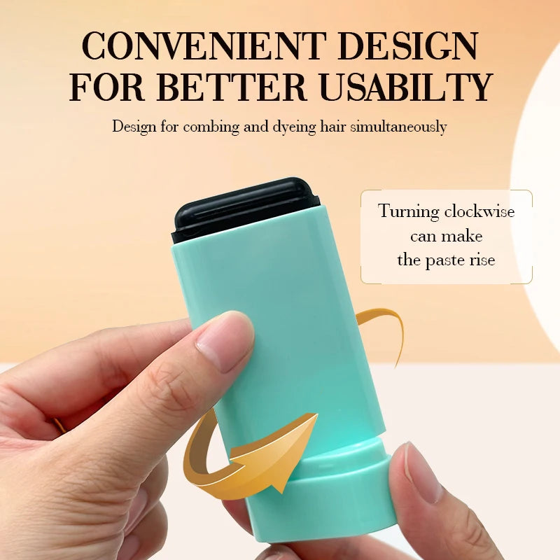 20g Portable Touch-Up Hair Stick,Temporary Hair Dye Stick - Quick Gray Coverage With Applicator Brush,Lasting Beard Color Sticks Zpaxo