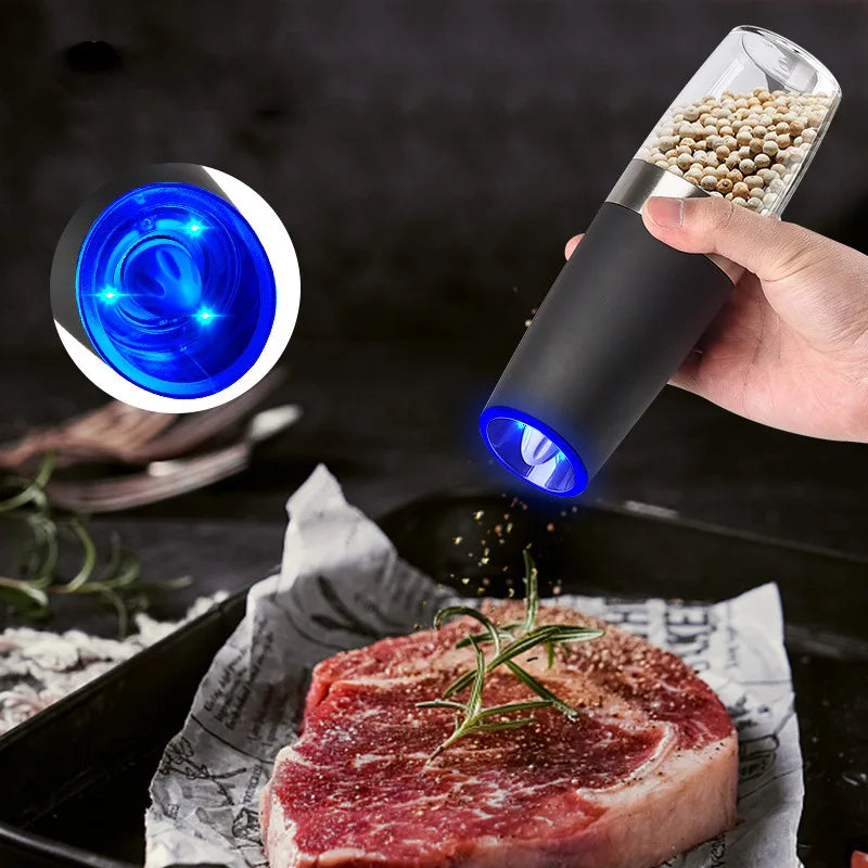 Electric Pepper Grinder Stainless Steel Automatic Gravity Shaker Salt Zpaxo