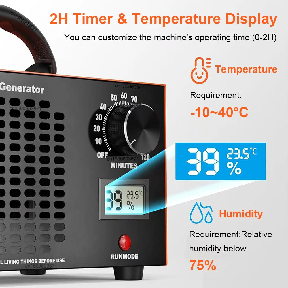 Ozone Generator H Machine Home Air Purifier Remove Odor Formaldehyde