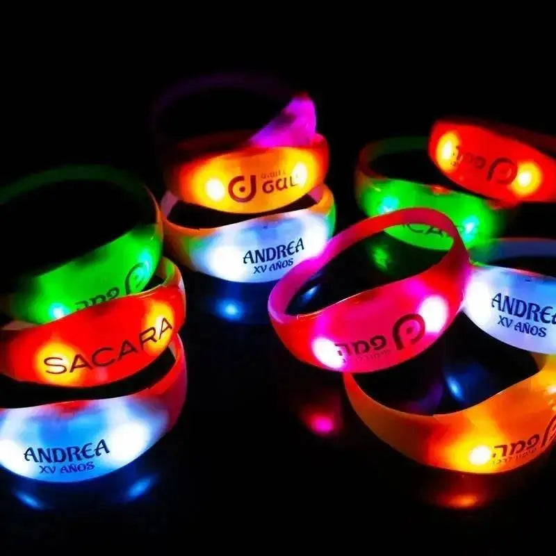 Customizable Music-activated Light-up Bracelets LED Wedding Birthday