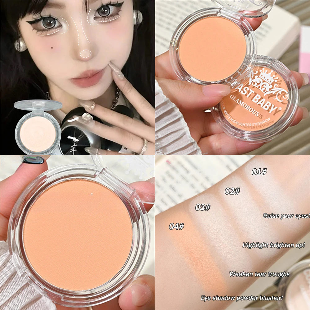 Monochrome Matte Beige Highlighter Palette Lasting Face Contouring Zpaxo