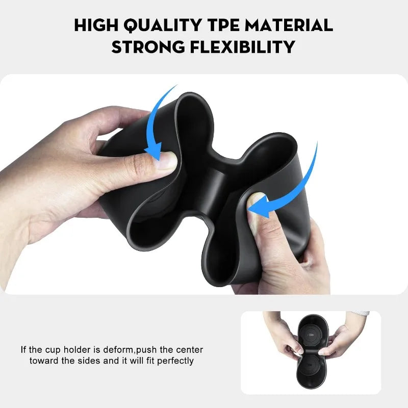 Tesla Model 3 & Model Y Cup Holder Coaster Mat – TPE Liner