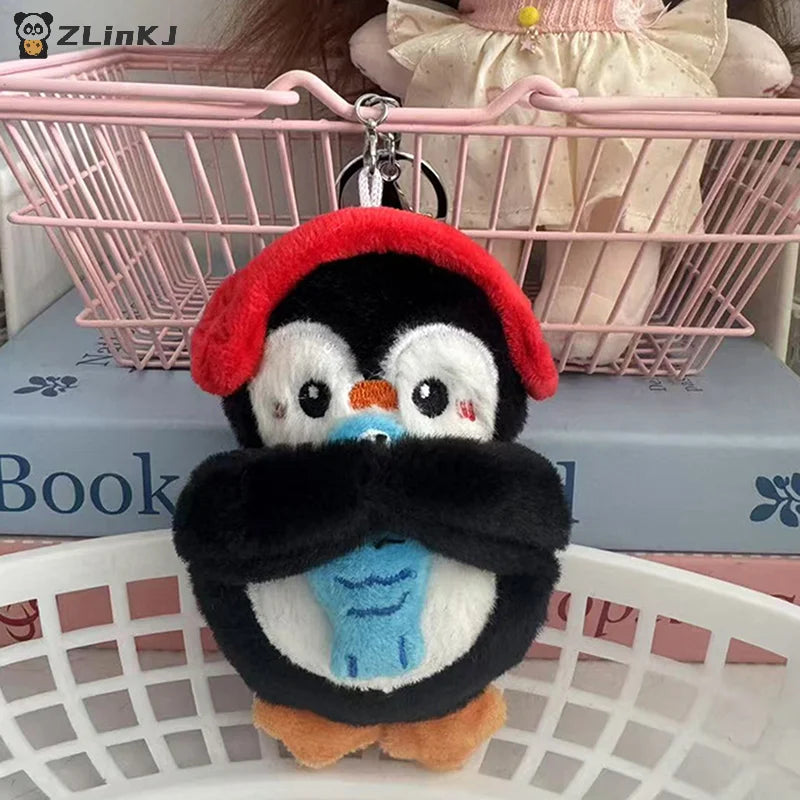 ▶1pcs 10cm Cartoon Penguin Plush Toy Keychain Backpack Pendant Bag Decor Kid Gift Zpaxo