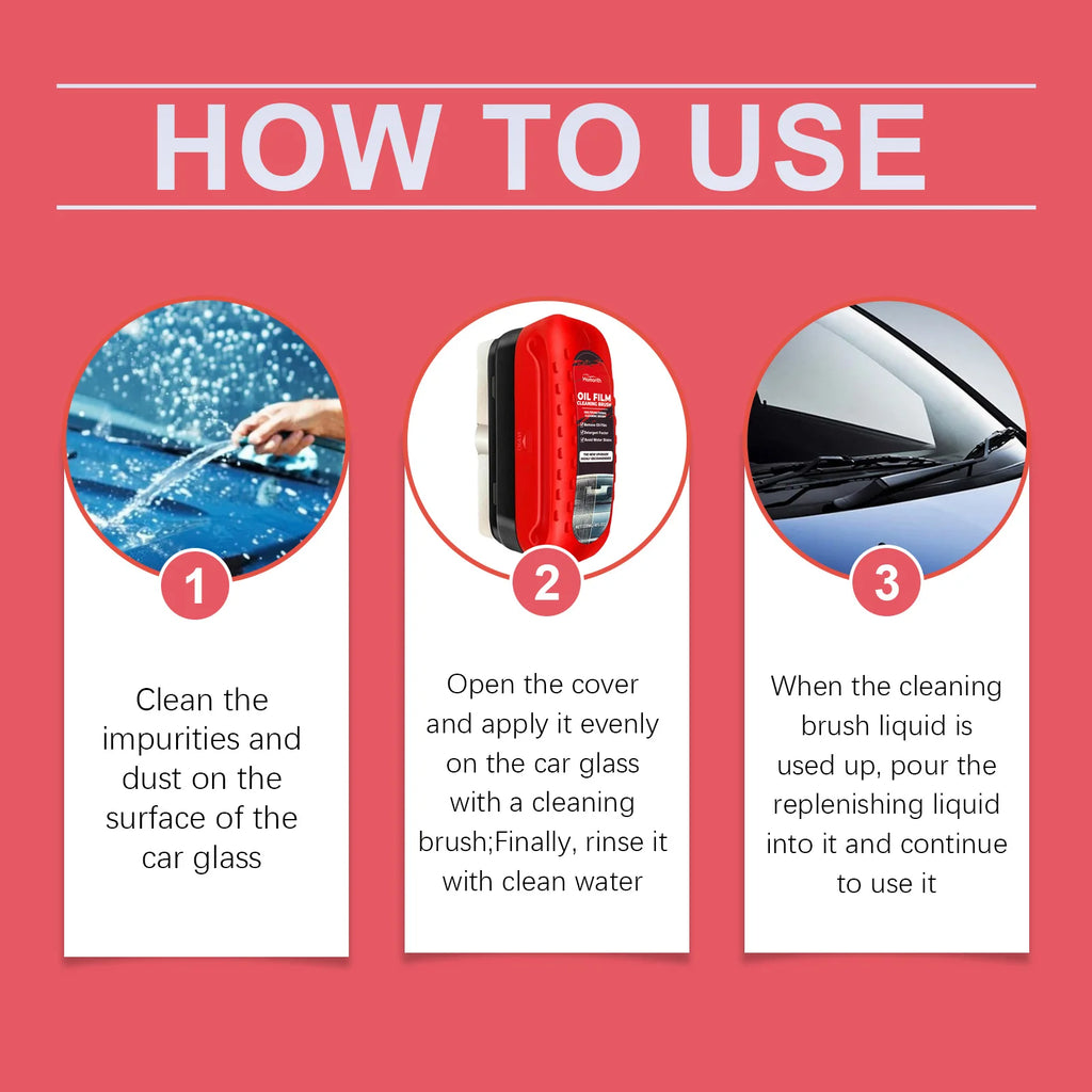 Homonth Car Windshield Oil Film Remover & Glass Coating Kit Glass Cleaning Kit Zpaxo