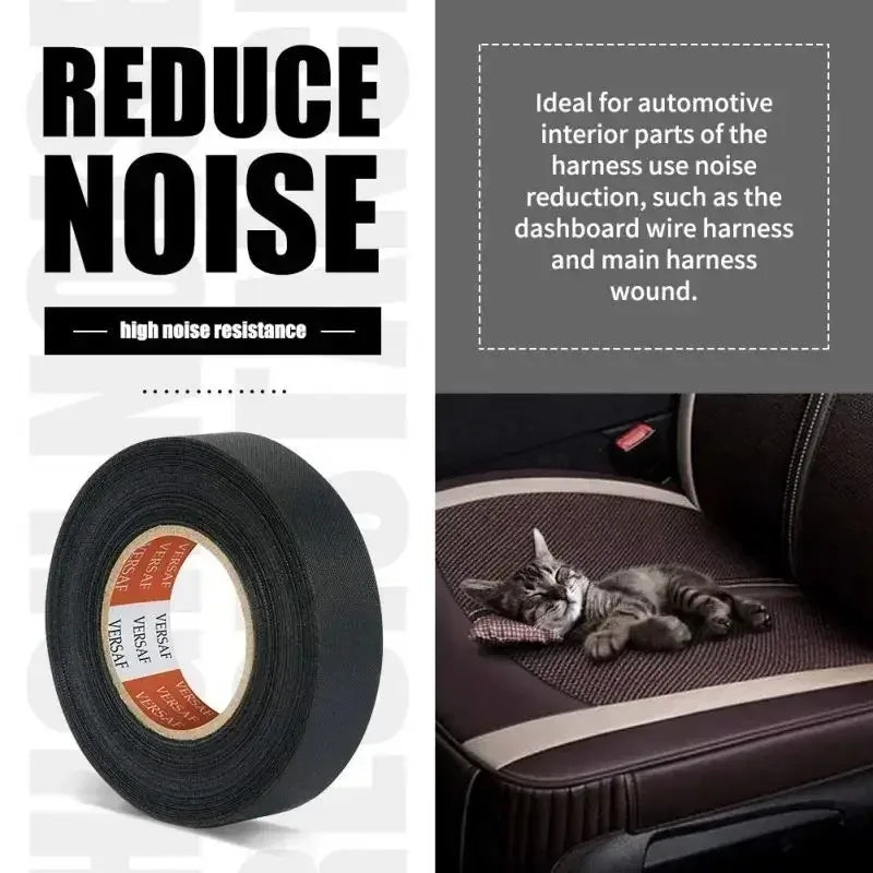 25MM*15M Auto Car Flannel Flannelette Adhesive Tape Wiring Harness Anti Rattle Self Adhesive Felt Tape Auto Repair Tools Zpaxo
