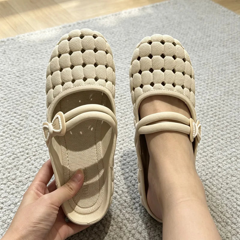 Summer Slippers Women Cute Bow Women's Sandals Indoor Outdoor Hollow