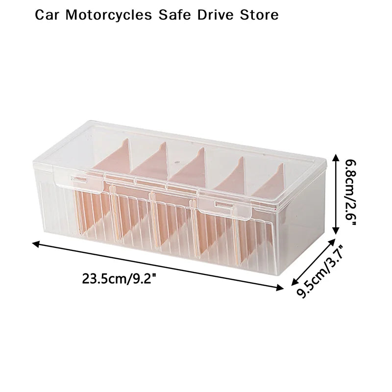Clear Plastic Compartmentalized Organizer Box Large Capacity Game