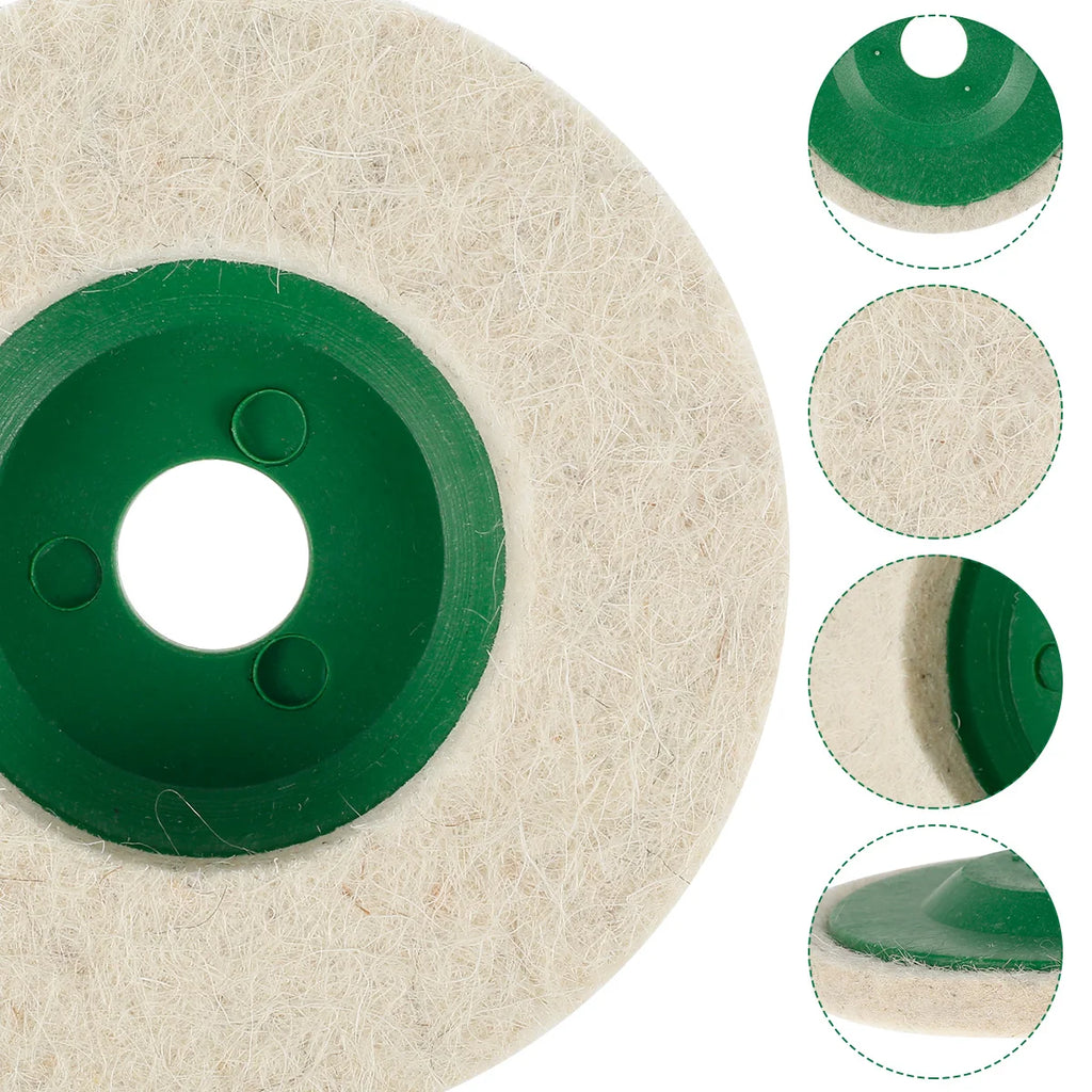10/20PCS Wool Polishing Wheel Buffing Pad Angle Grinder Wheel Felt Polishing Pad Disc Angle Grinder Accessories for Car Maintain Zpaxo