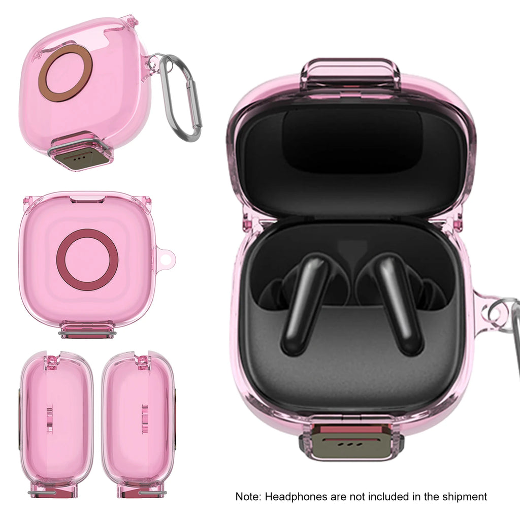 TPU Earphone Case Anker Soundcore P31i Safety Lock Carabiner Clear