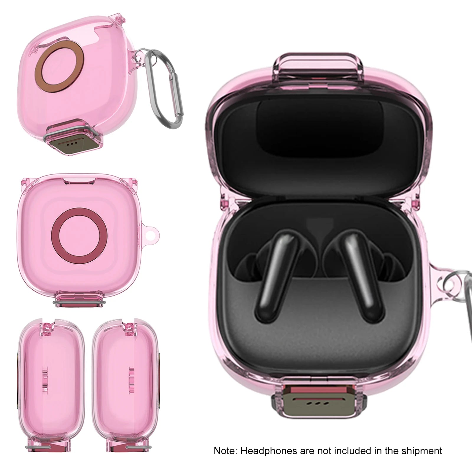 TPU Earphone Case Anker Soundcore P31i Safety Lock Carabiner Clear