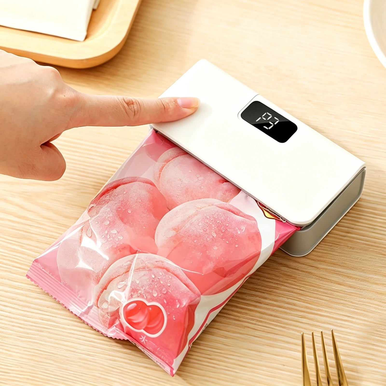 Mini Bag Sealer Cutter Magnet Small Household LED Power Display
