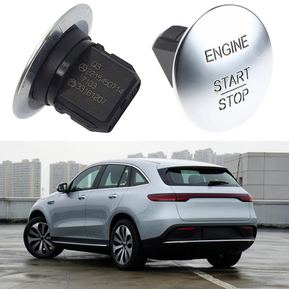 Car Keyless One-Click Start Stop Push Button Engine Ignition Keyless Switch 2215450714 for Mercedes Benz B C CL Class Zpaxo