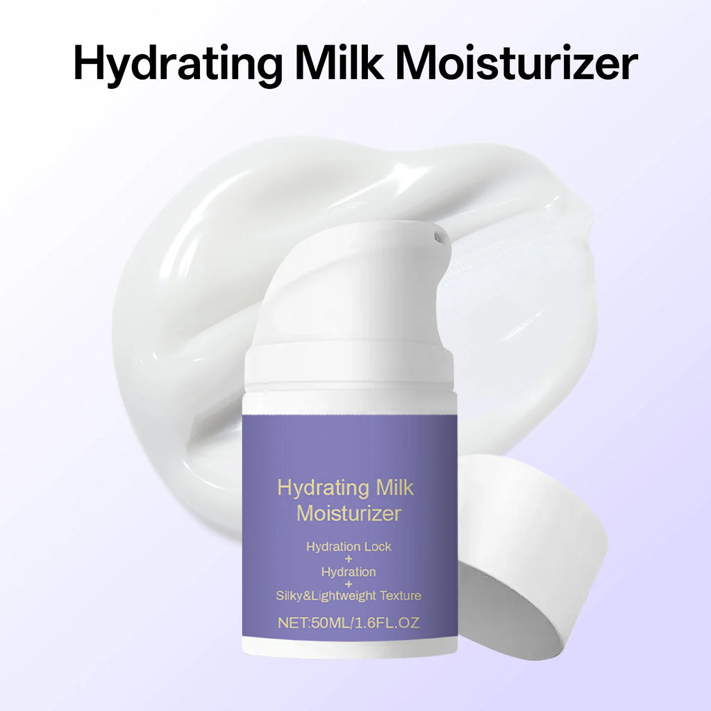 Hydrating Milk Moisturizer 50ml for All Skin Types Lightweight Non-Greasy Daily Face Balm with Shea Butter and Glycerin Zpaxo