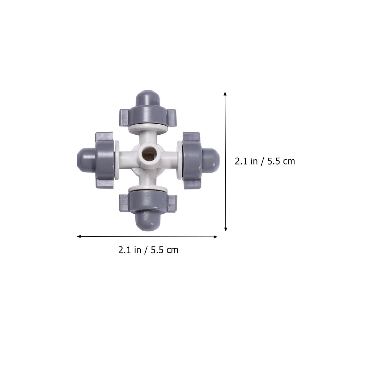 10Pcs Atomizing Mist Irrigation Nozzle Cross Shape Four-Way Drip Irrigation Sprinkler Garden Hose Watering Nozzle Zpaxo