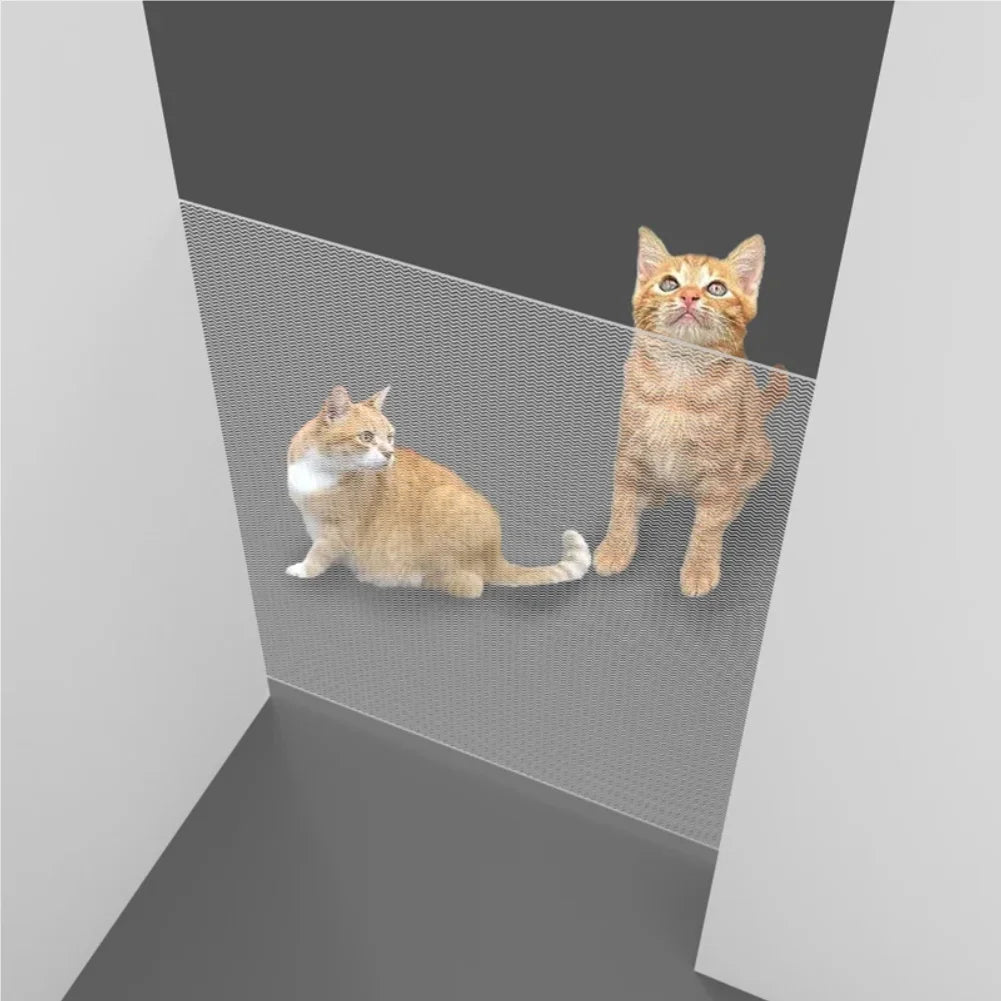 2025 Hot Retractable Pet Gate - Anti-Escape Reinforced Mesh, No-Drill Safety Barrier for Puppies/Kittens, Stairs/Hallway/Balcony Zpaxo