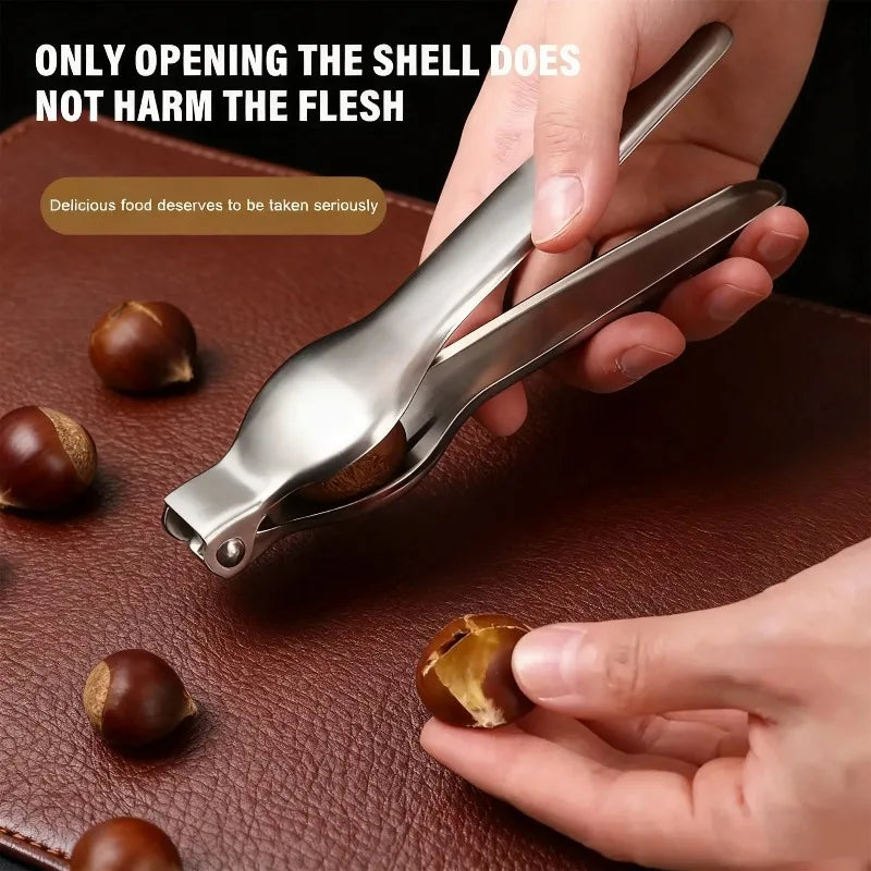 2-in-1 Stainless Steel Chestnut Opener & Nut Cracker Tool Nut Cracker Tool Zpaxo