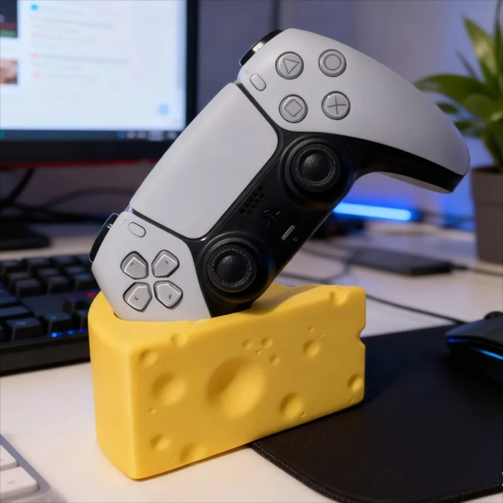 Cheese Shaped Controller Stand Fun Ps5 Desktop Accessory Decorative
