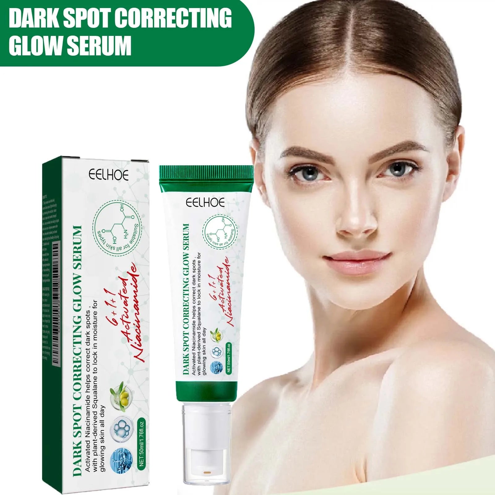 Nicotinamide Dark Spot Corrector Serum | Eelhoe 50ml Brightening Face Serum Zpaxo