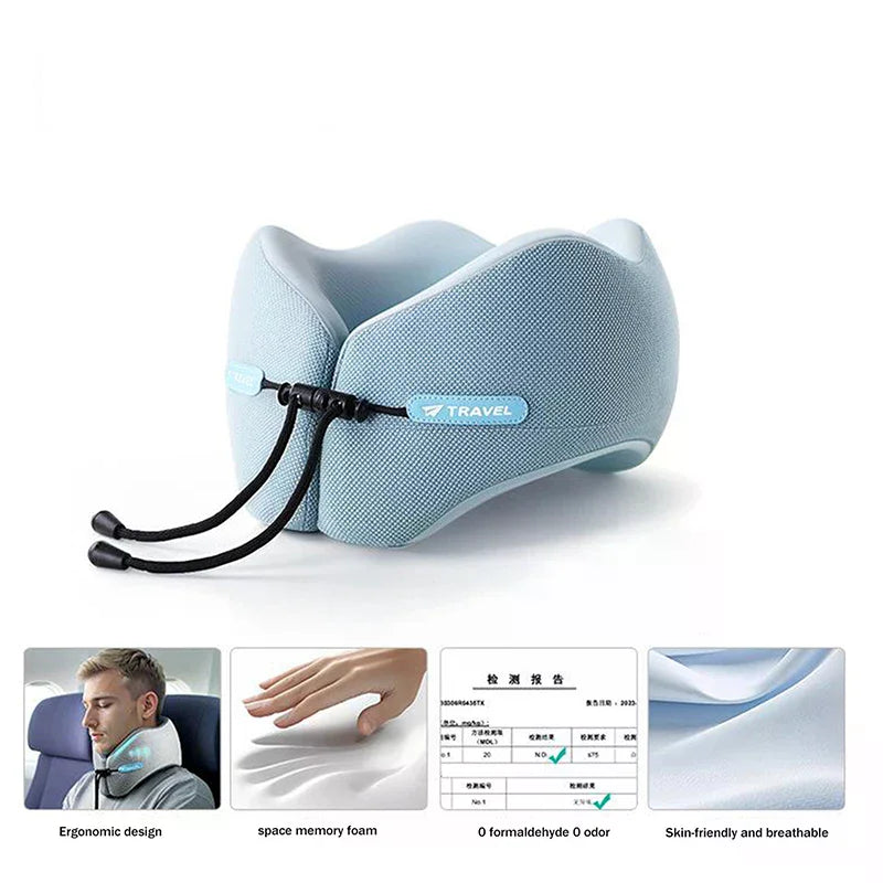 Travel Neck Pillow Portable Soft Support Pillow for Airplane Car Train Travel Rest Zpaxo