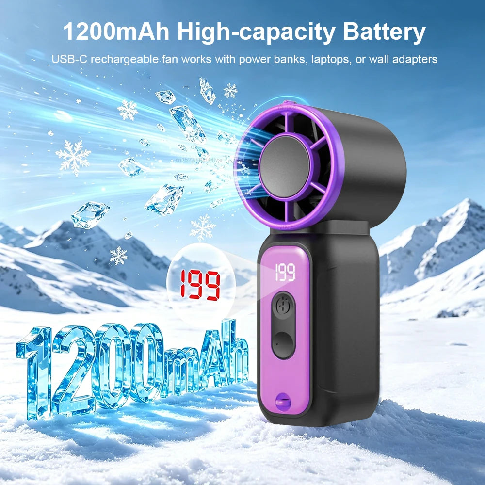 Portable Fan Mini Handheld USB Rechargeable Speed Air Cooler Pocket