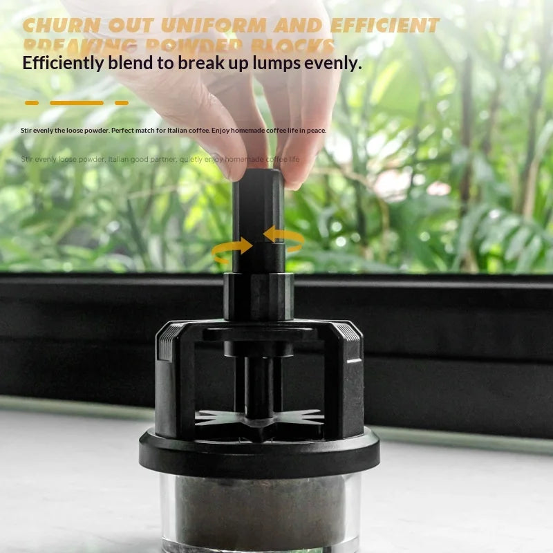 Needle Type Fabric Powder Dispenser, Magnetic Powder Dispersing Needle, Rotating Coffee Powder Clumping and Dispersing Device Zpaxo